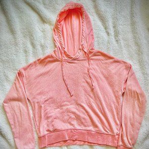 Cotton On Pink Pull Over Crop Top Hoodie - Size Small